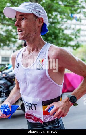 Sapporo, Hokkaido, Japan. August 2021. NAERT Koen (Bel) Leichtathletik : Männer-Marathon während der Olympischen Spiele 2020 in Tokio in Sapporo, Hokkaido, Japan . Quelle: Takeshi Nishimoto/AFLO/Alamy Live News Stockfoto