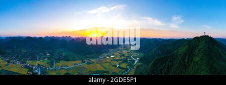 Nice Bac Son Reisfeld lang Son Provinz Nordvietnam Stockfoto