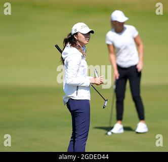 Leven, Großbritannien. August 2021. Harang Lee (Spanien) während einer Übungsrunde der Trust Golf Women's Scottish Open in Dumbarnie Links, Leven, Fife, Schottland. Kredit: SPP Sport Pressefoto. /Alamy Live News Stockfoto