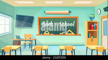 Leeres Innenbrett Für Schulklassen Stock Vektor