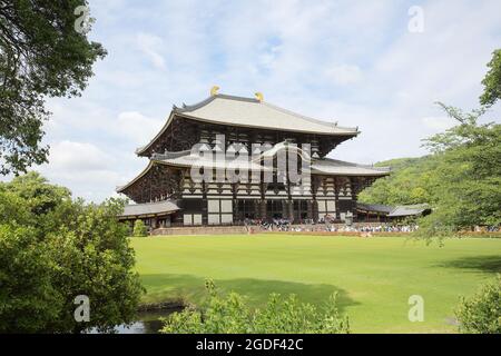 Todai-Ji-Tempel in Nara, Japan Stockfoto