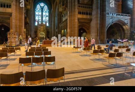 Im Inneren der Liverpool Cathedral Stockfoto