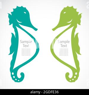 Das Design des Seepferdes auf weißem Hintergrund. Leicht editierbare Vektorgrafik mit Ebenen. Wilde Tiere. Stock Vektor