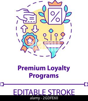 Symbol für das Konzept der Premium-Treueprogramme Stock Vektor
