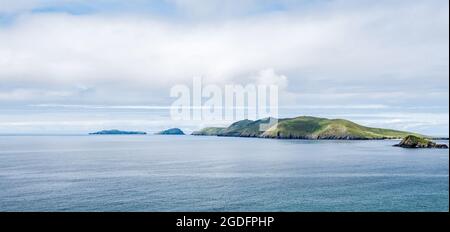 Ballyferriter , auf der Halbinsel Dingle und in Richtung der drei Schwestern (Münster, Südwestirland) Stockfoto