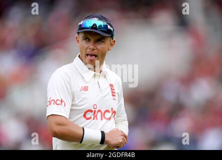 Englands Sam Curran am zweiten Tag des zweiten Test-Spiels im Lord's, London. Bilddatum: Freitag, 13. August 2021. Stockfoto