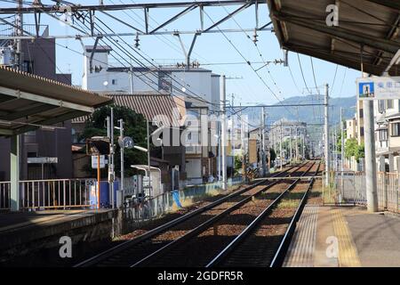 KYOTO - Juni 2 :Bahnhof mit Menschen und Stadt . JAPAN 2. Juni 2016 Stockfoto