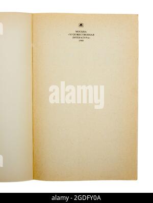 Der 'Bel-Ami ('lieber Freund')' ist der zweite Roman des französischen Autors Guy de Maupassant, der 1980 in der UdSSR veröffentlicht wurde. Stockfoto