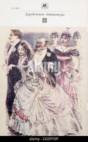 Der 'Bel-Ami ('lieber Freund')' ist der zweite Roman des französischen Autors Guy de Maupassant, der 1980 in der UdSSR veröffentlicht wurde. Stockfoto