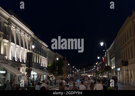 Warschau, Nowy Swiat Street, HDR-Bild Stockfoto