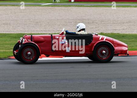 Richard Lake, Aston Martin Speed, Motor Racing Legends, Pre-war BRDC 500, Silverstone Classic, Rocking and Racing, Juli - August 2021, Silverstone, T Stockfoto