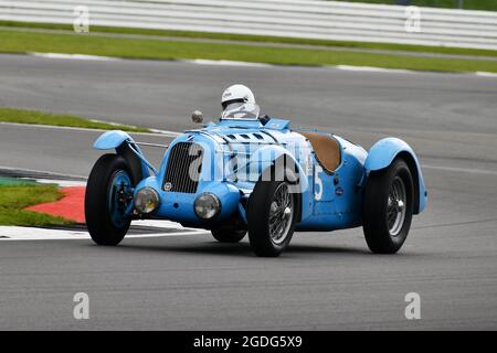 Tania Pilkington, Richard Pilkington, Talbot T26 SS, Motor Racing Legends, Pre-war BRDC 500, Silverstone Classic, Rocking and Racing, Juli - August 20 Stockfoto