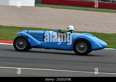 Tania Pilkington, Richard Pilkington, Talbot T26 SS, Motor Racing Legends, Pre-war BRDC 500, Silverstone Classic, Rocking and Racing, Juli - August 20 Stockfoto