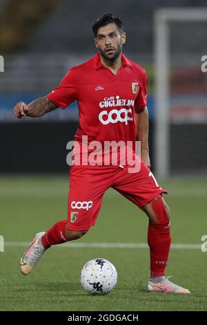 Novaro, Italien, 7. August 2021. Francesco Bombagi von Catanzaro beim Coppa Italia-Spiel im Stadio Silvio Piola, Novaro. Bildnachweis sollte lauten: Jonathan Moscrop / Sportimage Stockfoto