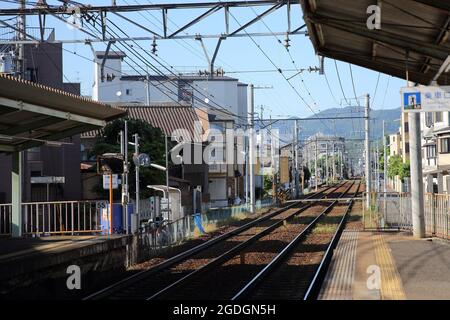 KYOTO - Juni 2 :Bahnhof mit Menschen und Stadt . JAPAN 2. Juni 2016 Stockfoto