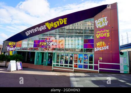 Abenteuer in der Arkade in Southend on Sea, Großbritannien Stockfoto