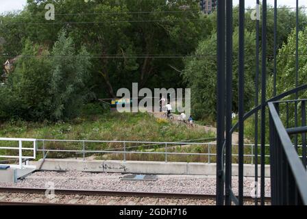 Walthamstow Wetlands, London, Großbritannien, 2021-08-13. Walthamstow Wetlands und Umgebung ist ein Ort für eine Fahrt und Orte von Interesse für die Fotografie zu gehen. Kredit: Picture Capital/Alamy Live Nachrichten Stockfoto