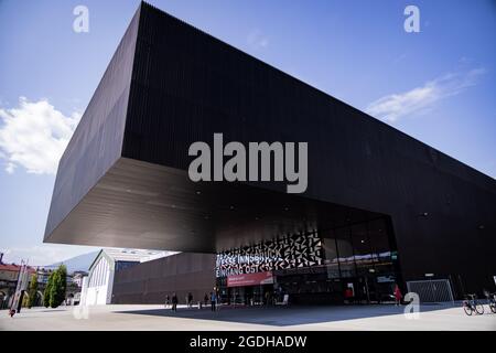 Innsbruck Convention Center - derzeit als Impfzentrum genutzt - INNSBRUCK, ÖSTERREICH, EUROPA - 29. JULI 2021 Stockfoto