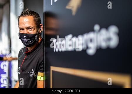 Berlin, Deutschland. 13. Aug, 2021. Mecaniciens mechanics DS Techeetah, DS E-Tense FE20, Portrait während des Berlin ePrix 2021, 8. Treffen der Formel E Weltmeisterschaft 2020-21, auf der Stadtbahn Tempelhof vom 14. Bis 15. August in Berlin, Deutschland - Photo Germain Hazard / DPPI Credit: DPPI Media/Alamy Live News Stockfoto