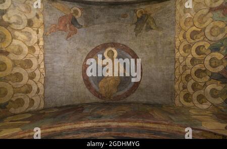 Andrei Rublev und Daniil Tschernyi. Fresken der Kathedrale der Annahme in Vladimir, Russland Stockfoto