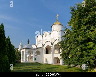 Fürbitte-Kathedrale der Fürbitte (Pokrovsky) Kloster in Susdal, Russland Stockfoto