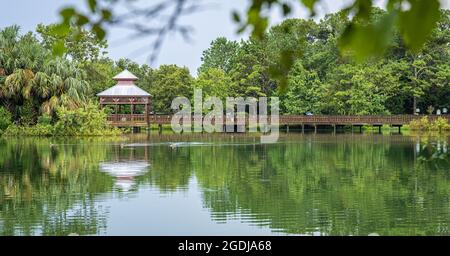 Rookery Pavilion und Promenade am Bird Island Park entlang des Highway A1A in Ponte Vedra Beach, Florida. (USA) Stockfoto