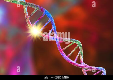 Genetische Mutation, konzeptuelle Illustration Stockfoto