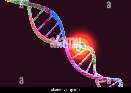 Genetische Mutation, konzeptuelle Illustration Stockfoto