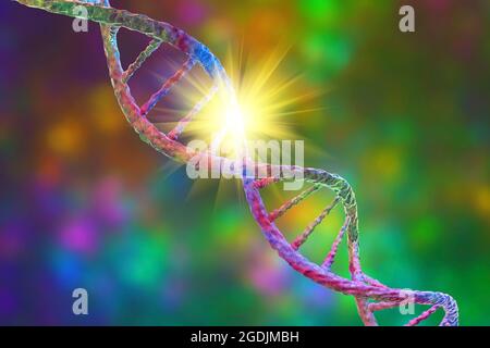 Genetische Mutation, konzeptuelle Illustration Stockfoto
