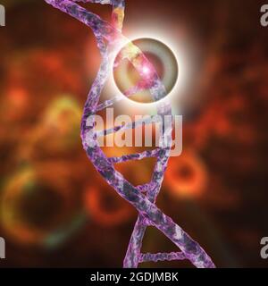 Genetische Mutation, konzeptuelle Illustration Stockfoto