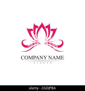Schönheit Vektor Lotus Blumen Design logo Symbol Vorlage Stock Vektor