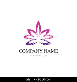 Schönheit Vektor Lotus Blumen Design logo Symbol Vorlage Stock Vektor