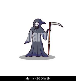 Sensenmann modernen Stil Illustration Vektor-Bild, Sensenmann isoliert Design Stock Vektor