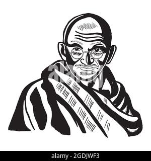 vektor-Illustration mahatma gandhi jayanti indischen Freiheitskämpfer Stock Vektor