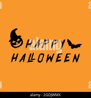 Gruß Happy halloween einfach Stock Vektor