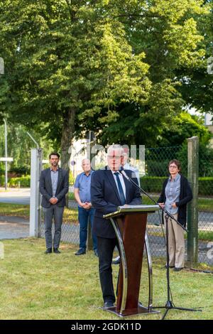 Bernd Lange , Am 13. August 2021 wird an den Beginn des Baus der Berliner Mauer und die vollstndige Schließung der innerdeutschen Grenze vor 60 Jahren Stockfoto