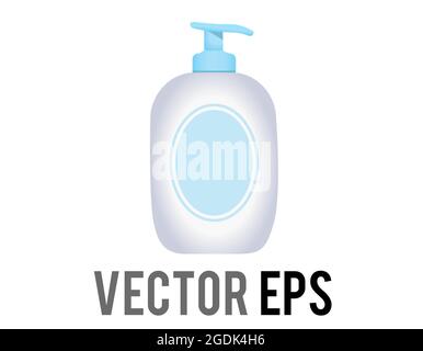 Vector Baby blaue Flasche Hautlotion Symbol für Feuchtigkeitscreme, Sonnencreme, Sonnenschutz, für andere hygienische Flüssigkeiten, einschließlich Shampoo und Körperwäsche verwendet Stock Vektor