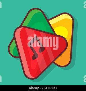 Gitarre Pick isoliert Cartoon-Vektor-Illustration in flachen Stil Stock Vektor