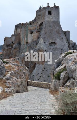 Isole Tremiti - Scorcio del Castello dei Badiali da Via Cimitero Stockfoto