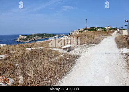 Isole Tremiti - Scorcio dell'Isola di Capraia da Via Cimitero Stockfoto