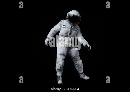 Astronaut mit weißem Hintergrund Stockfoto