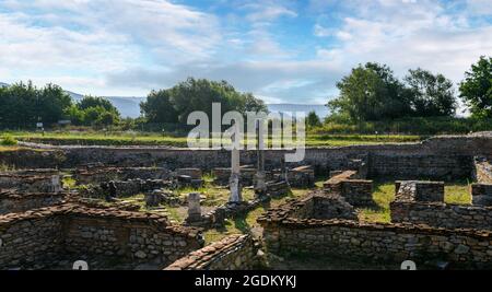 Ruinen der antiken römischen Stadt Nikopolis ad Nestum in der Nähe der Stadt Garmen, Blagoevgrad Region, Bulgarien Stockfoto
