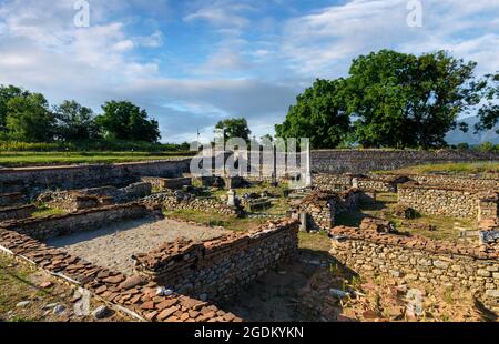 Ruinen der antiken römischen Stadt Nikopolis ad Nestum in der Nähe der Stadt Garmen, Blagoevgrad Region, Bulgarien Stockfoto