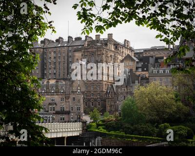 The City Chambers, Stadtbild von Edinburgh Stockfoto