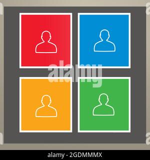 Set von vier bunten Vektor Sprechblasen Stock Vektor