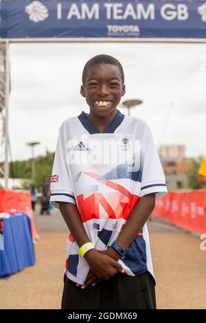 Brian Williams, möchte olympiateilnehmer werden, fotografiert während des I am Team GB Media Events im Londoner Stadion. Bilddatum: Samstag, 14. August 2021. Stockfoto