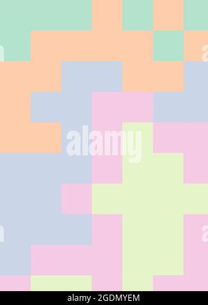 Abstrakte geometrische Farbpixel generative Kunstdarstellung Stock Vektor