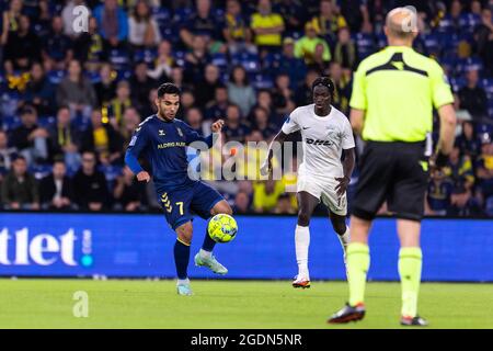 Brondby, Dänemark. August 2021. Rezan Corlu (7) aus Brondby, WENN er während des 3F Superliga-Spiels zwischen Brondby IF und FC Nordsjaelland im Brondby Stadion in Brondby, Dänemark, gesehen wurde. (Foto: Gonzales Photo/Alamy Live News Stockfoto