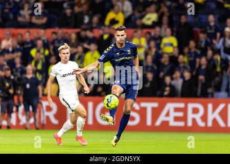 Brondby, Dänemark. August 2021. Andreas Bruus (17) von Brondby, WENN er während des 3F Superliga-Spiels zwischen Brondby IF und FC Nordsjaelland im Brondby Stadion in Brondby, Dänemark, gesehen wurde. (Foto: Gonzales Photo/Alamy Live News Stockfoto