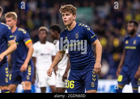 Brondby, Dänemark. August 2021. Mathias Kvistgaarden (36) aus Brondby, WENN er während des 3F Superliga-Spiels zwischen Brondby IF und FC Nordsjaelland im Brondby Stadion in Brondby, Dänemark, gesehen wurde. (Foto: Gonzales Photo/Alamy Live News Stockfoto